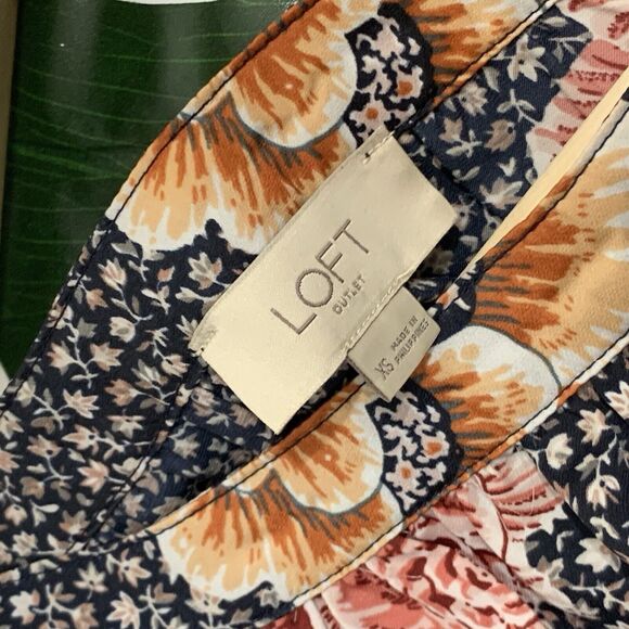 Loft Outlet Floral Ruffle 3/4 Sleeve Blouse Size XS Women’s - Picture 5 of 6